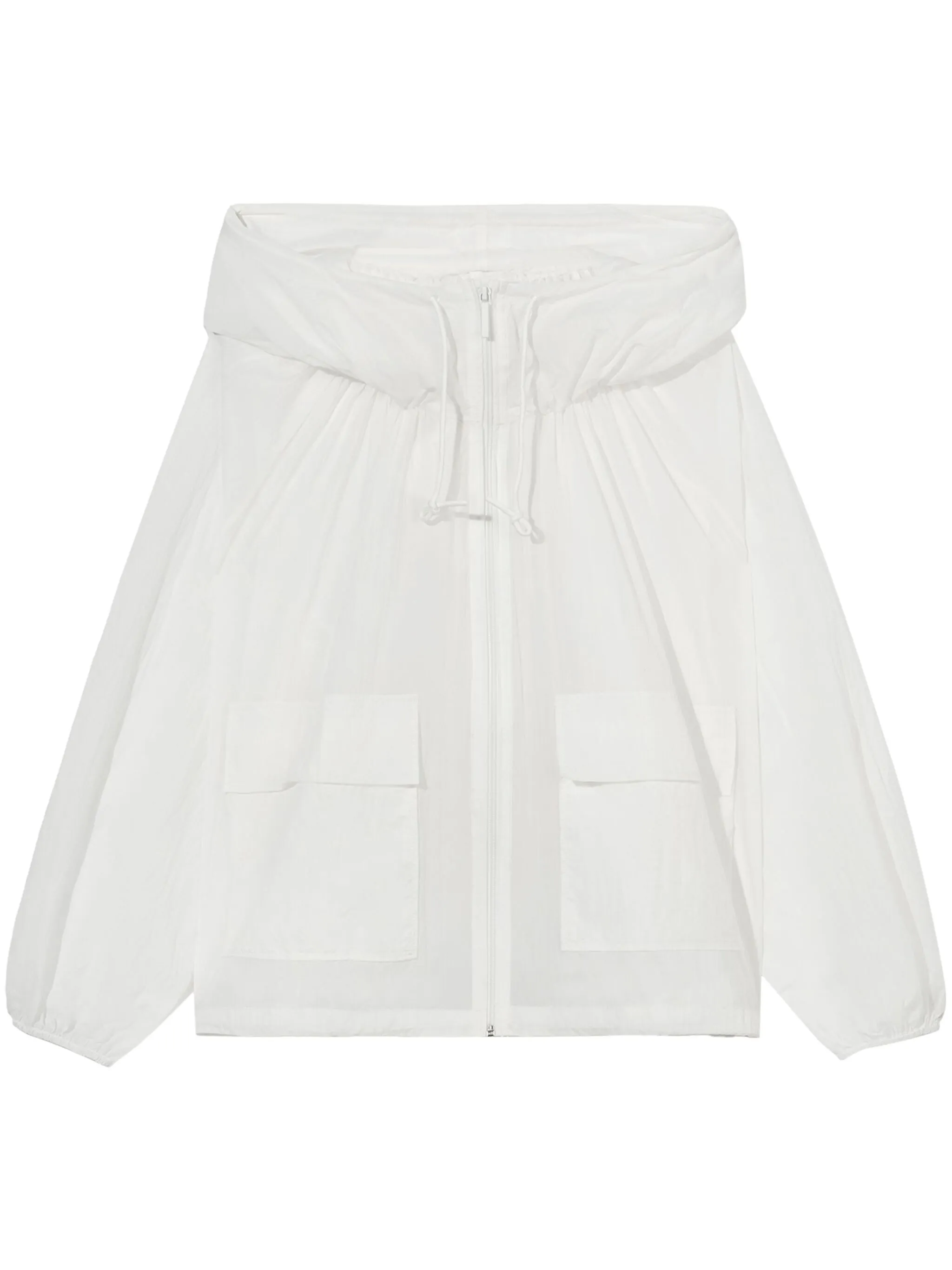 

Куртка оверсайз с капюшоном и сборками B+Ab, белый