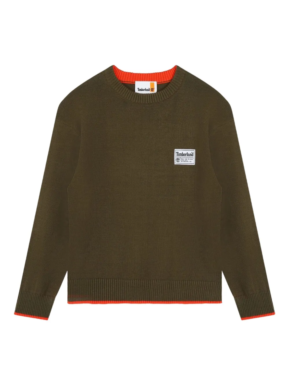 

Пуловер с круглым вырезом и нашивкой-логотипом Timberland Kids, зеленый