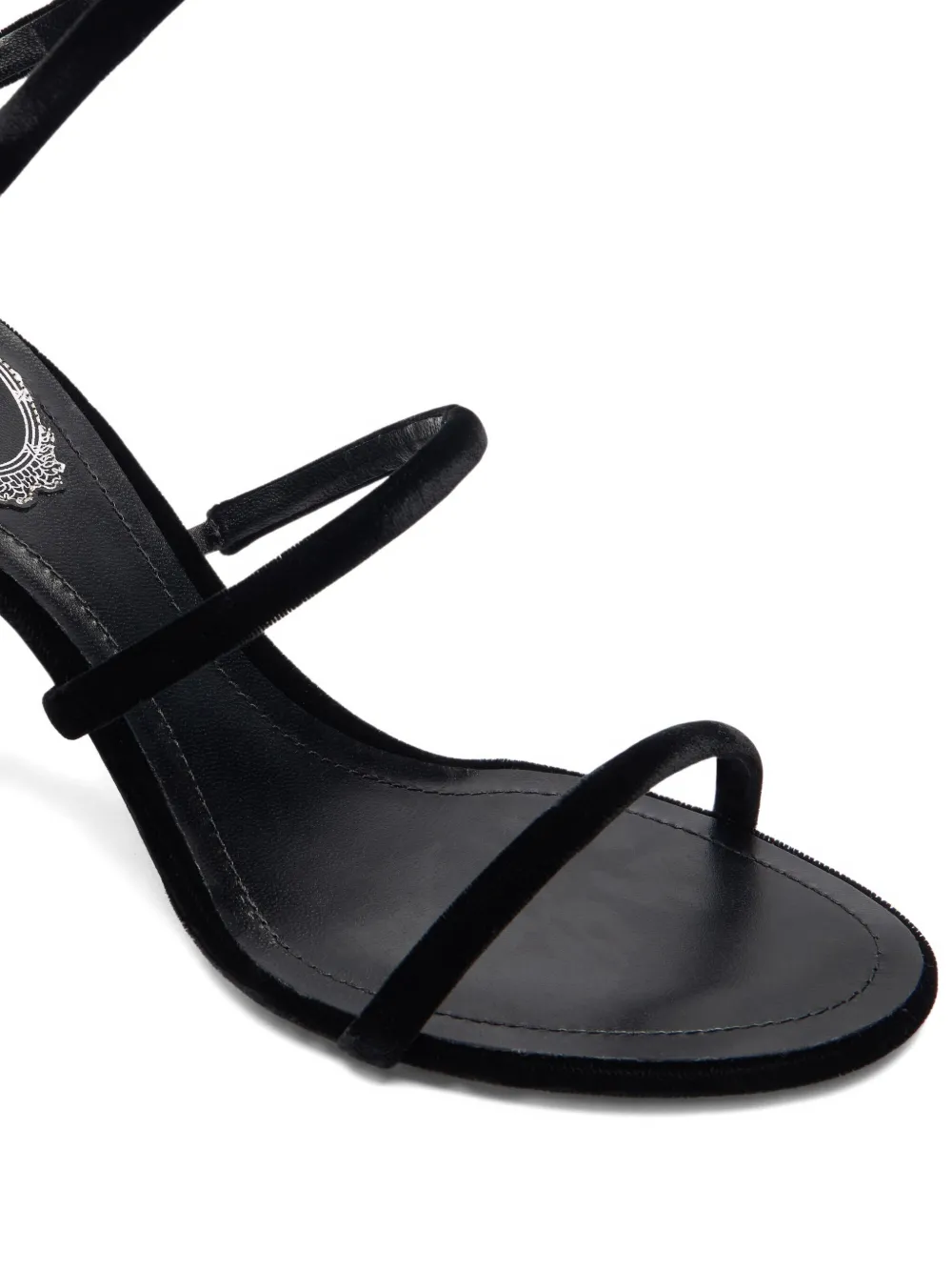 Сандалии Cleo со спиральным ремешком на щиколотке 80 мм René Caovilla, черный — фото 3