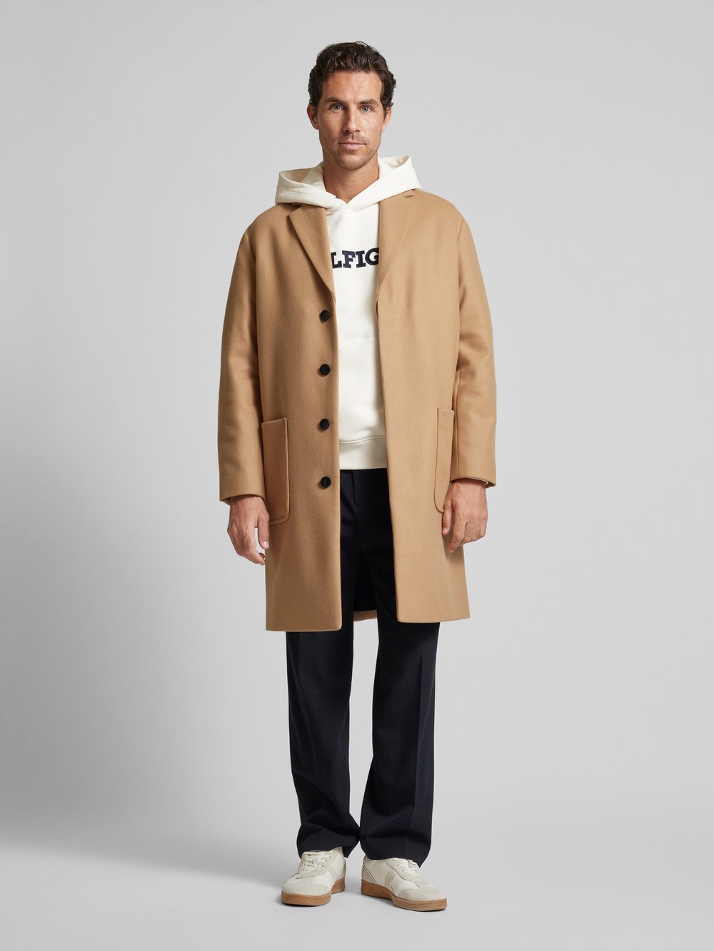 

Толстовка с капюшоном и вышитым логотипом Tommy Hilfiger, кремовый