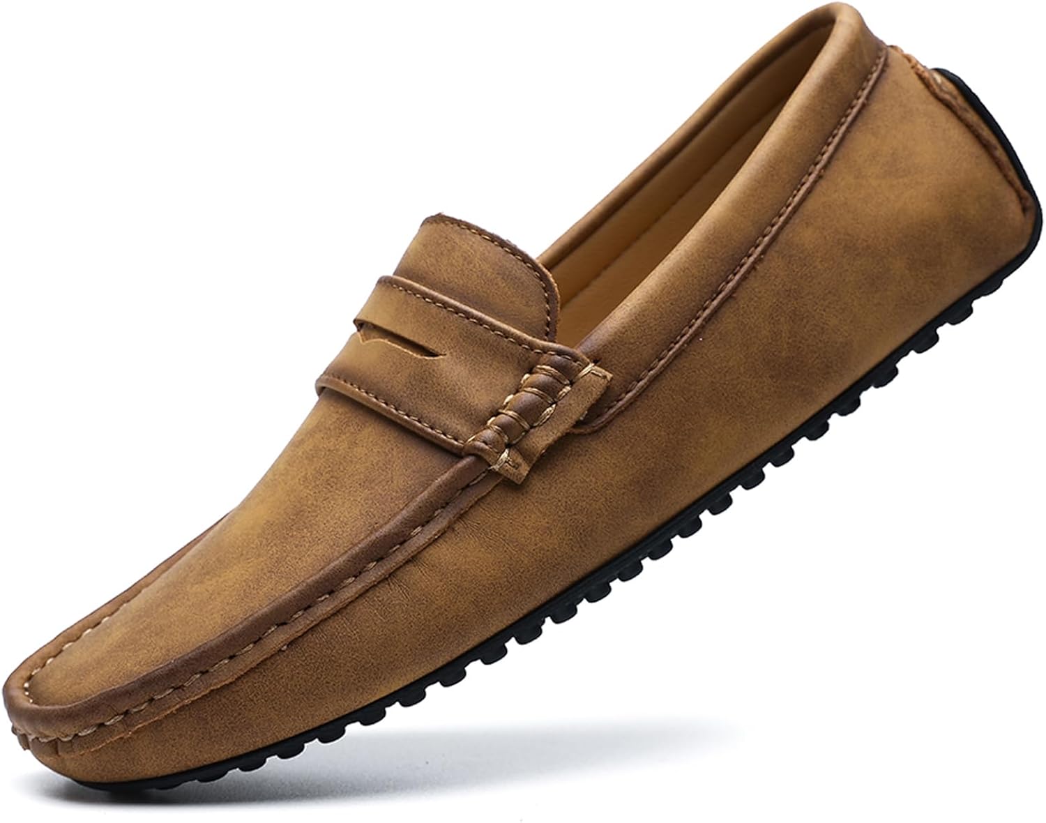 

Мужские мокасины WUIWUIYU, пенни-лоферы, обувь, слипоны, повседневные кожаные туфли, лодочные туфли, коричневый