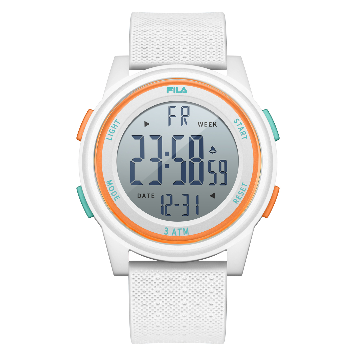 

FILA Наручные часы с электронным механизмом, пластиковым стеклом, ремешком, серый циферблат 49 мм, унисекс
