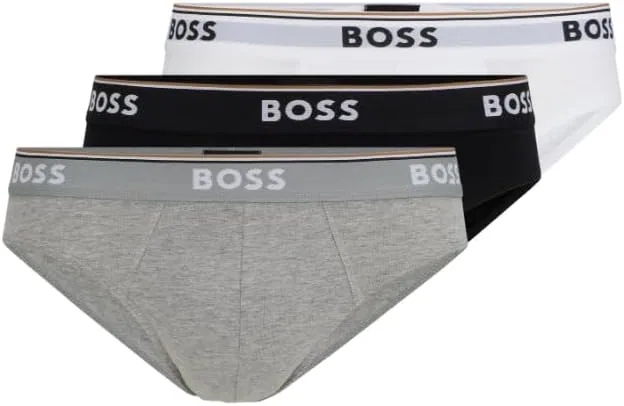 Трусы BOSS, белый, серый, черный
