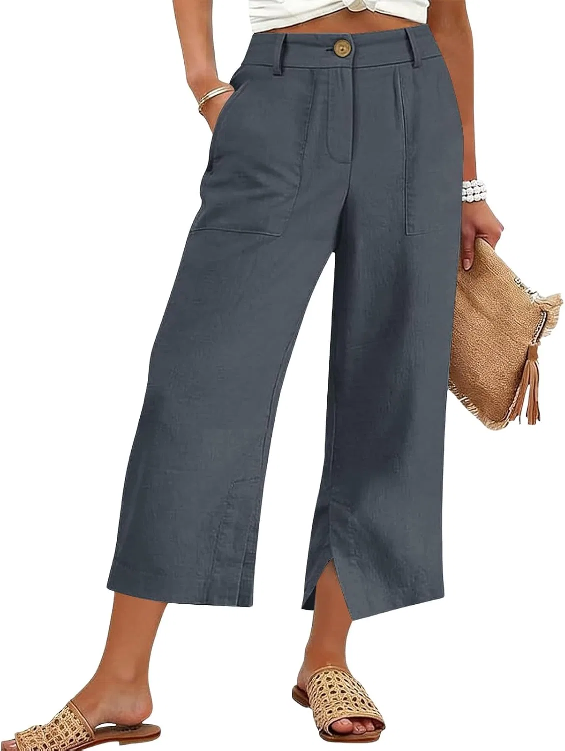 Брюки Casual, широкие, Dark Gray — фото 2