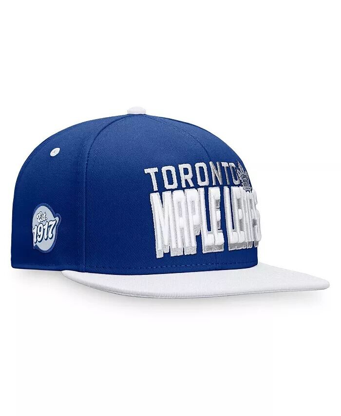 

Мужская сине-белая двухцветная бейсболка в стиле ретро Toronto Maple Leafs Heritage Fanatics