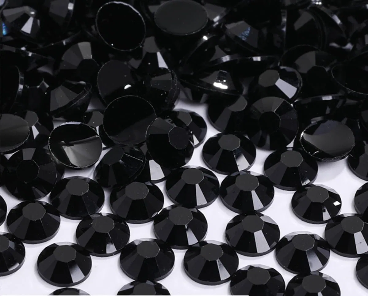 Набор из 10000 страз SS12 3 мм для ногтей и поделок Yixinly, Black
