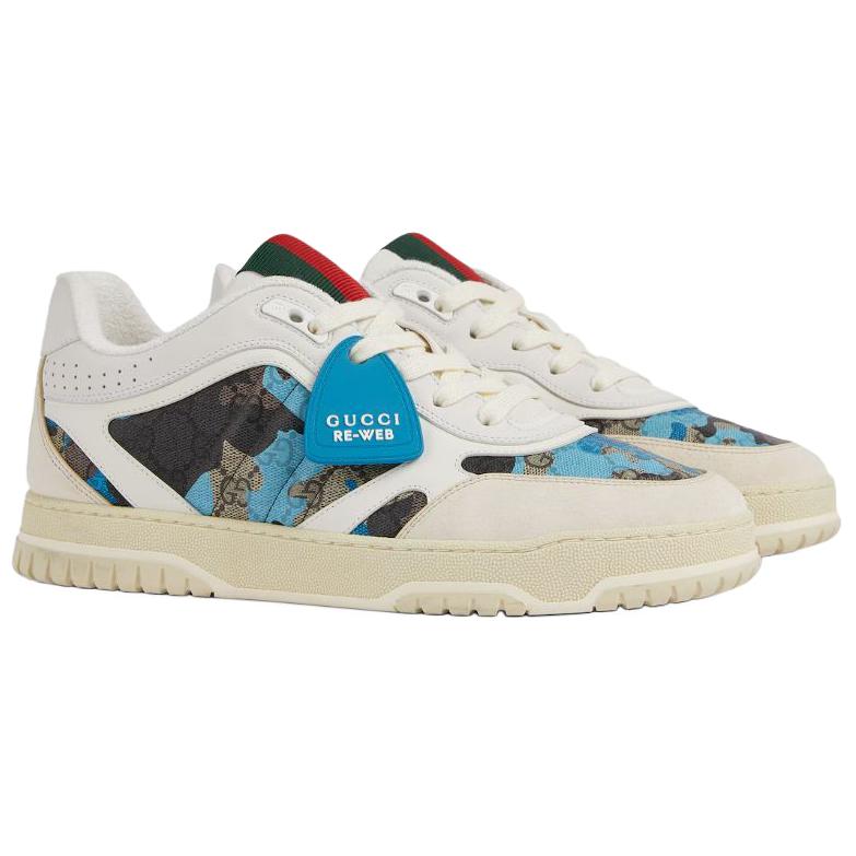 Кроссовки для скейтбординга Re Web Low Top мужские белые GUCCI, Original Shoe Box Included — фото 2