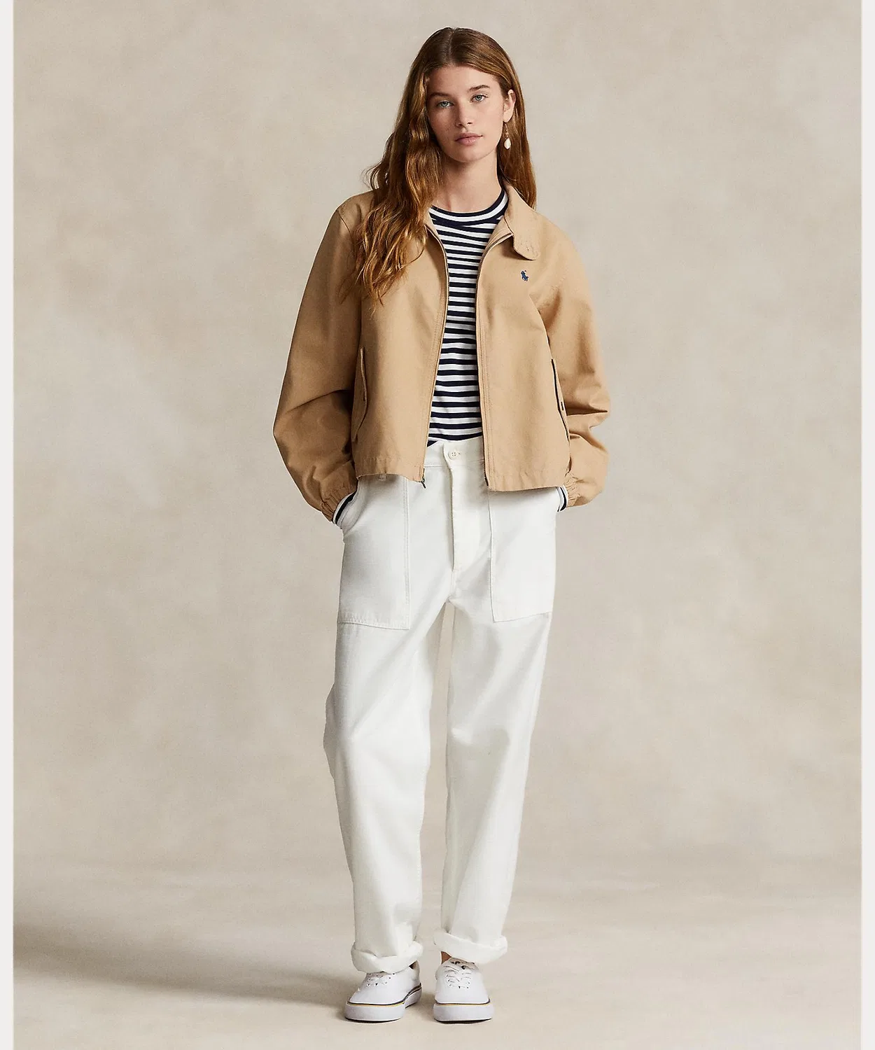 Жакет из хлопкового канваса, прямой крой, Polo Ralph Lauren, коричневый — фото 3