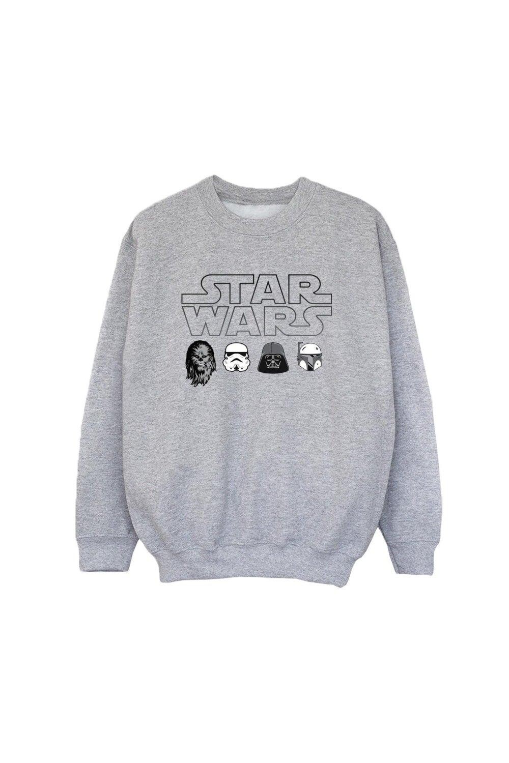 

Толстовка с изображением головы персонажа Star Wars, серый