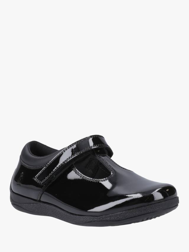 Детские школьные туфли Caitlin T-Bar Senior Custom Fit из лаковой кожи Hush Puppies, Black — фото 2