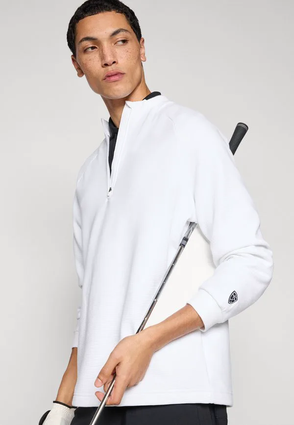 Флисовый джемпер par с молнией на половину длины Nike Golf, White/Black — фото 4