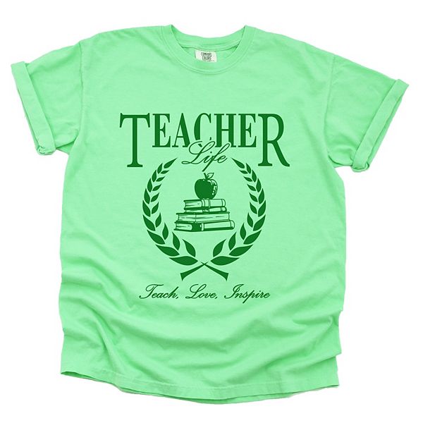 

Футболка Teacher life books garment dyed Simply Sage Market, Reef, Зеленый, Футболка Teacher life books garment dyed Simply Sage Market, Reef