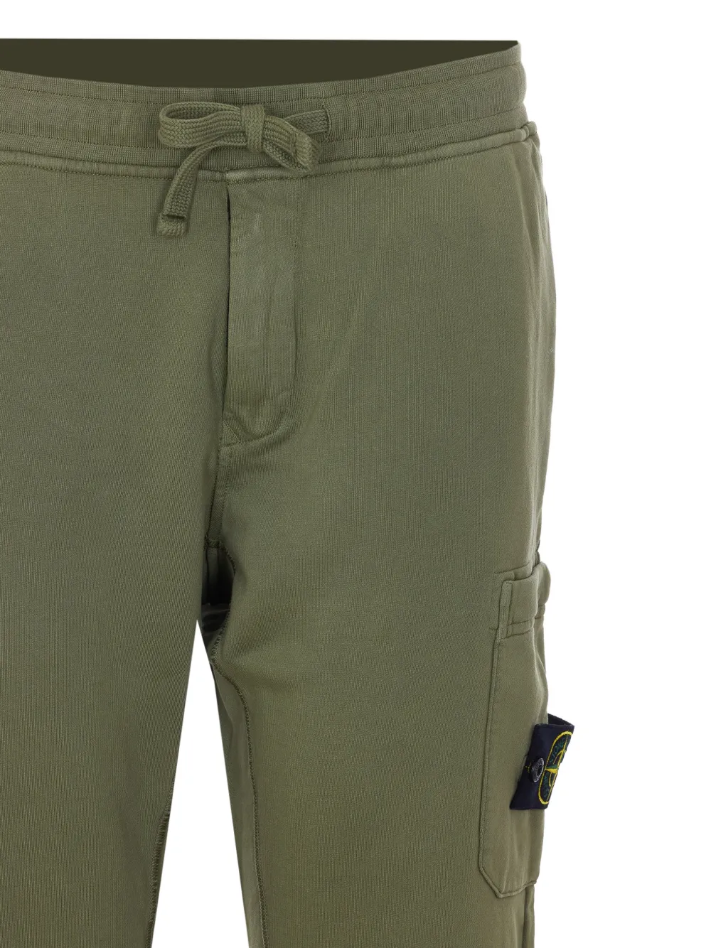 Спортивные штаны с логотипом и эластичным поясом Stone Island, зеленый — фото 4