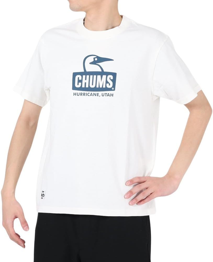 

Мужская футболка CHUMS с изображением груди, белый/темно-синий