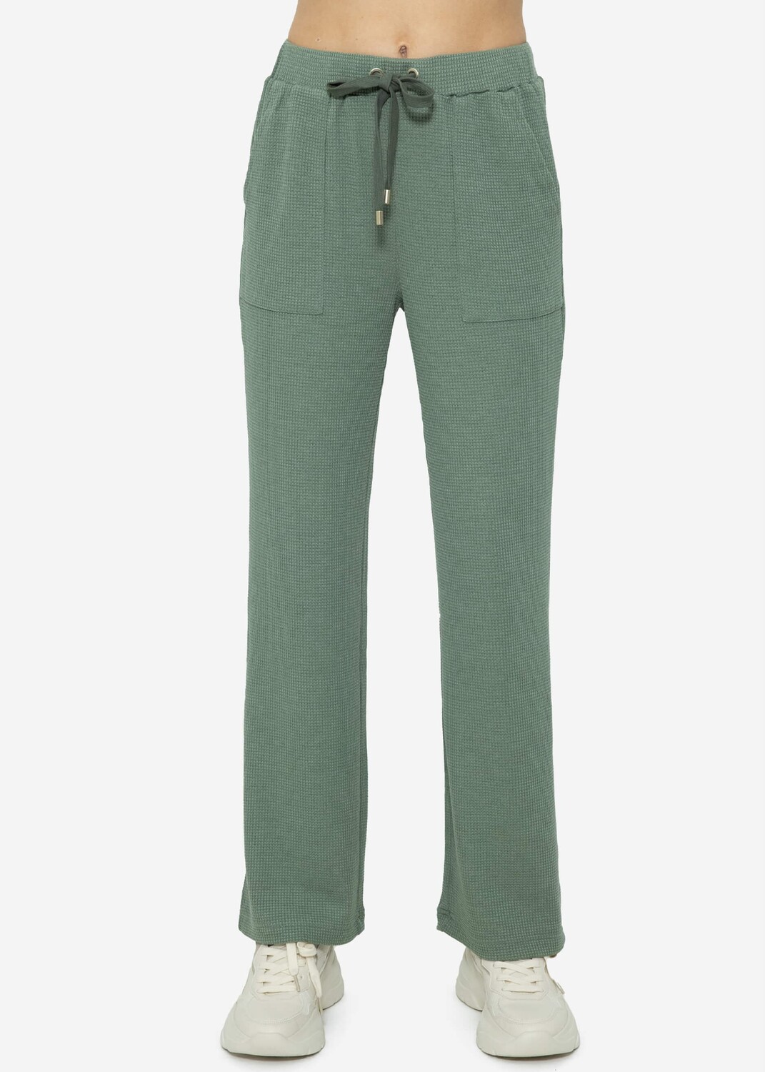 

Брюки SASSYCLASSY Waffelpiqué Hose, зеленый