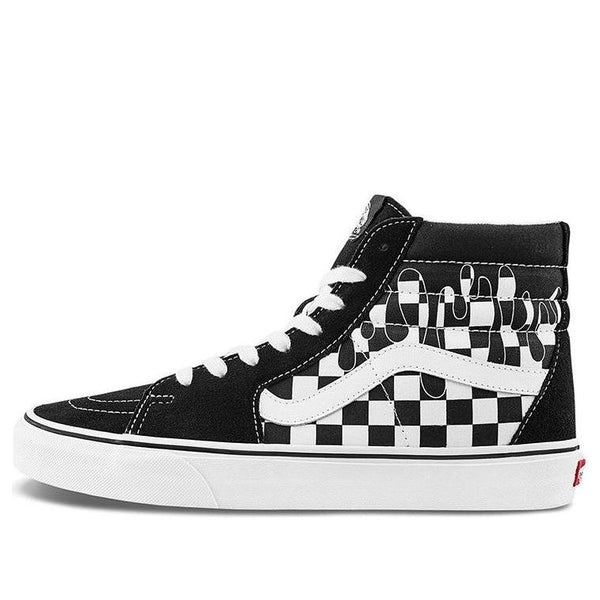 

Кроссовки paint drip checkerboard sk8-hi shoes 'black white' Vans, черный