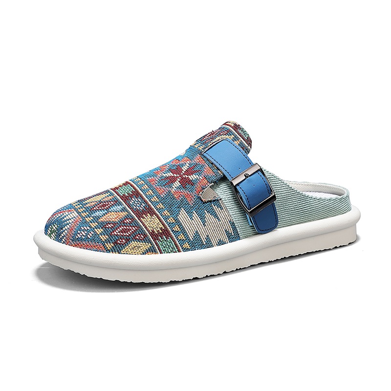 

SHOUBA Мужские противоскользящие тапочки с закрытым носком зелёные, цвет Green