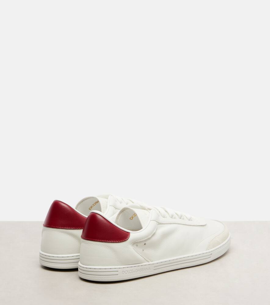 Сан-Тропе лёгкие кожаные кроссовки Dolce&Gabbana, white/Red — фото 2