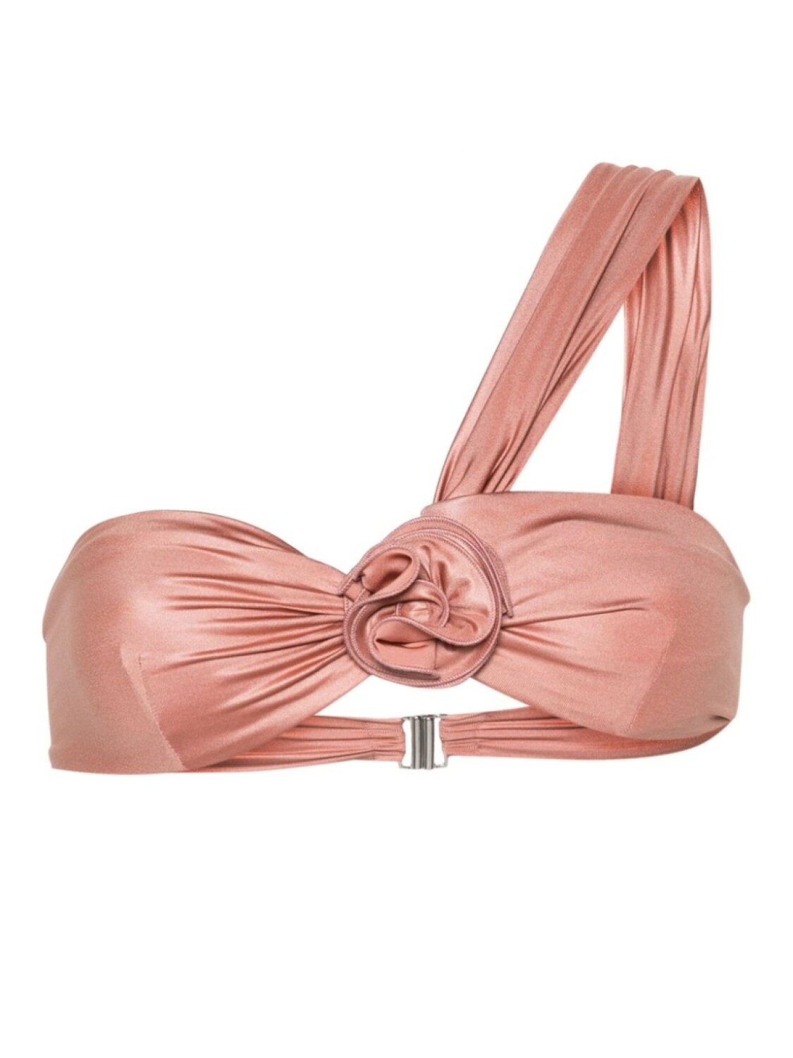 

Magda Butrym floral-appliqué one-shoulder bikini top, розовый