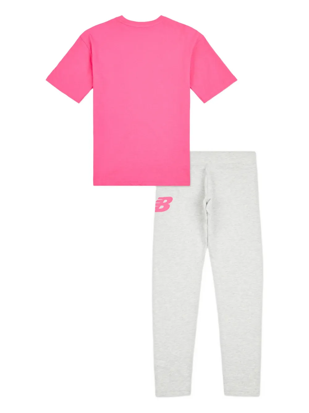 Спортивный костюм с принтом логотипа New Balance Kids, розовый — фото 2