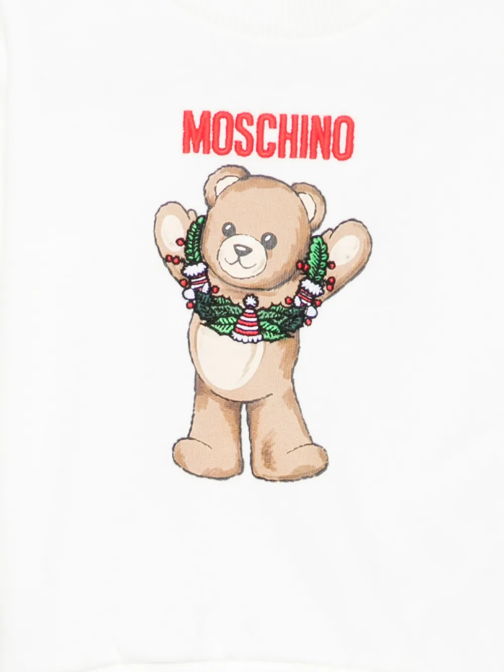 Толстовка с принтом Moschino Kids, белый — фото 3