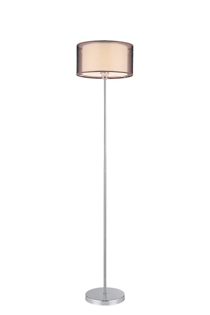 

Торшер Anastasia из металлического текстиля хром/коричневый Ø35см В:157см Rabalux