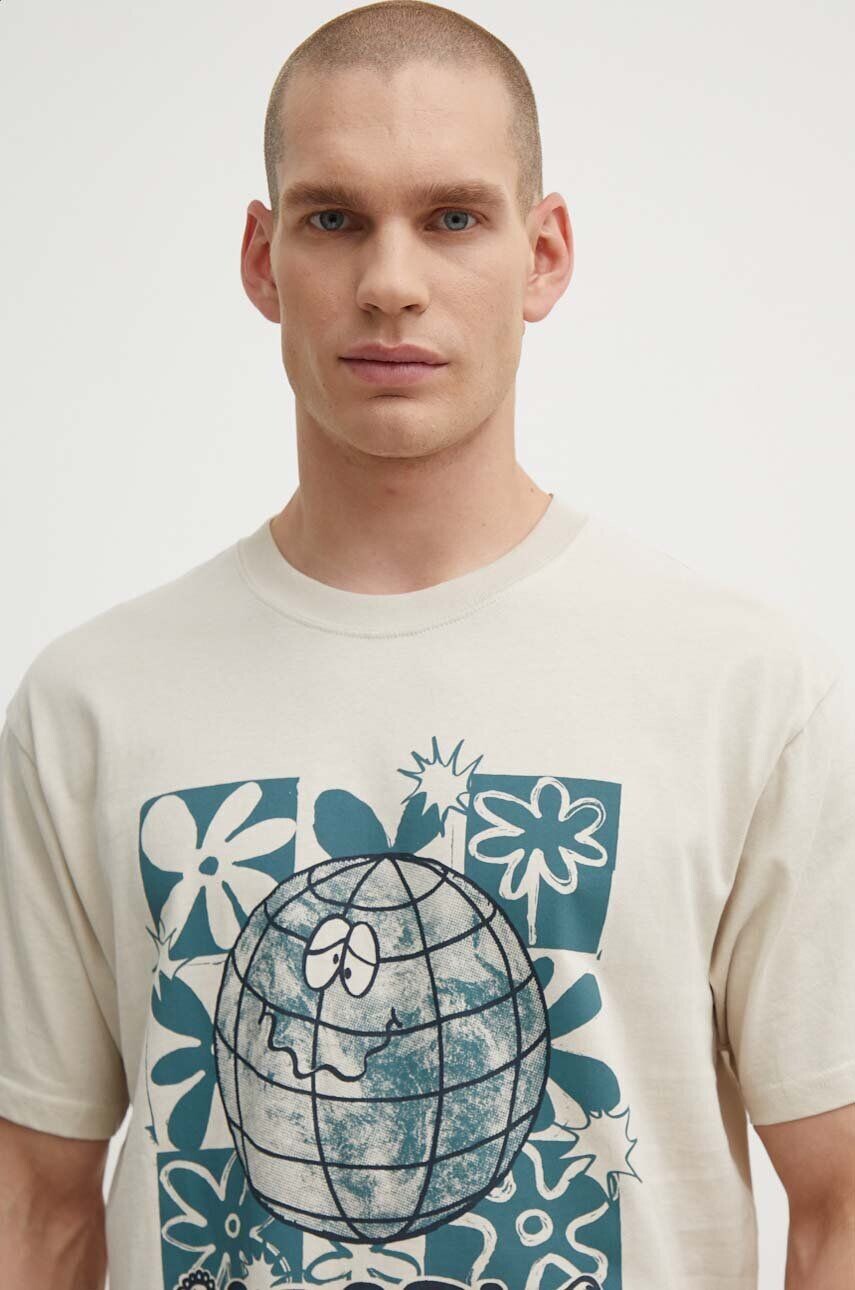 

Хлопковая футболка Rip Curl, бежевый