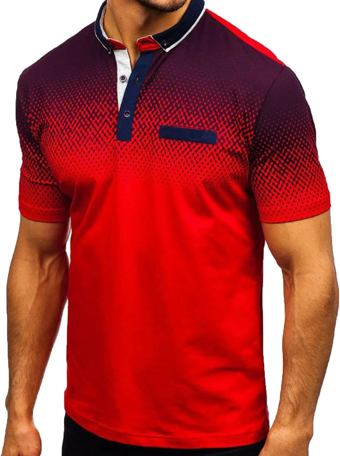 

Мужская футболка Muscle Fit с градиентом, короткий рукав, Slim, Cotton Uillui