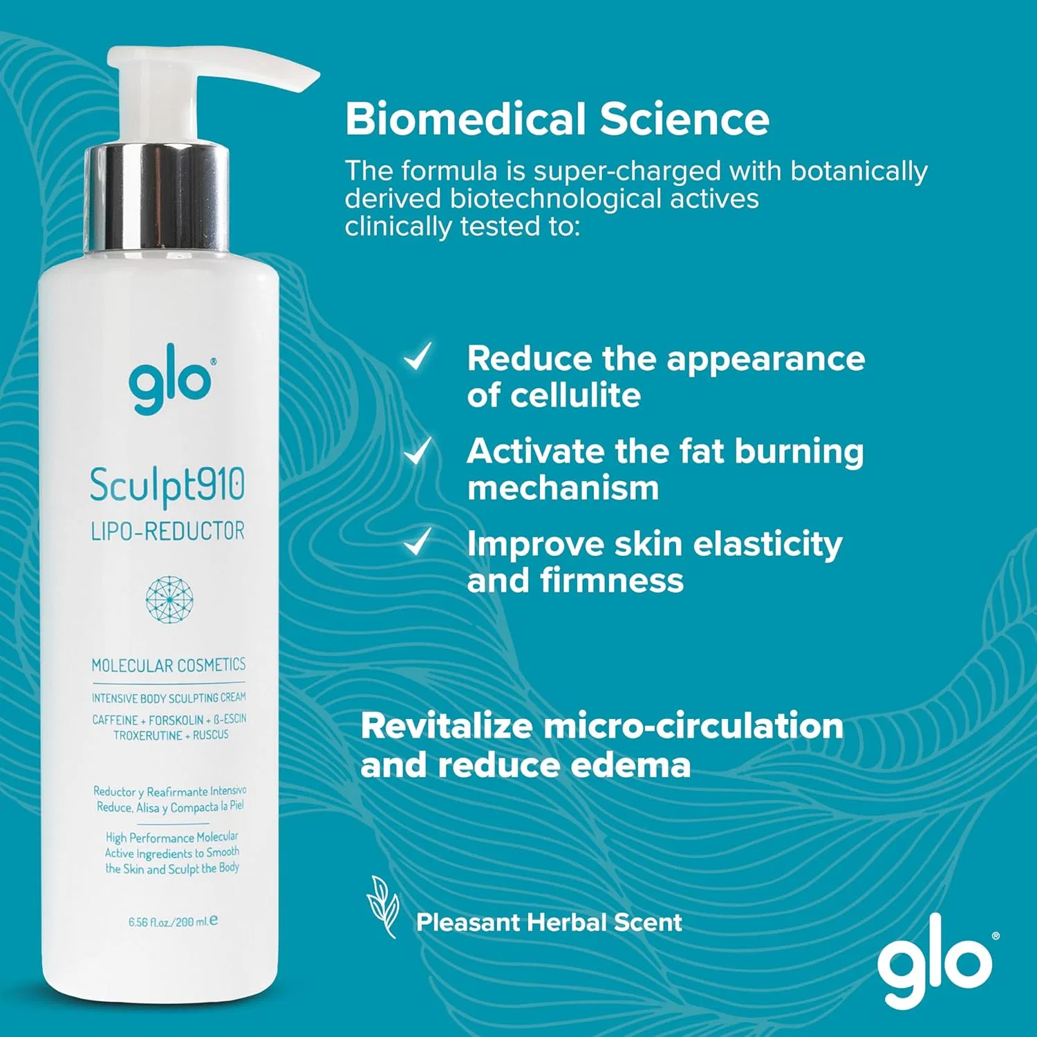 Антицеллюлитный крем для тела Glo Sculpt910 200 мл Glo — фото 4