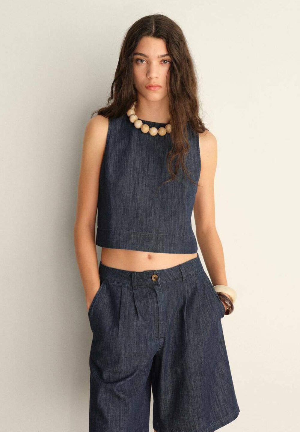 

Топ Blouse Mango, синий
