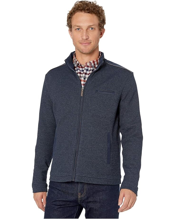 

Свитер Johnston & Murphy Melange Full Zip, темно-синий