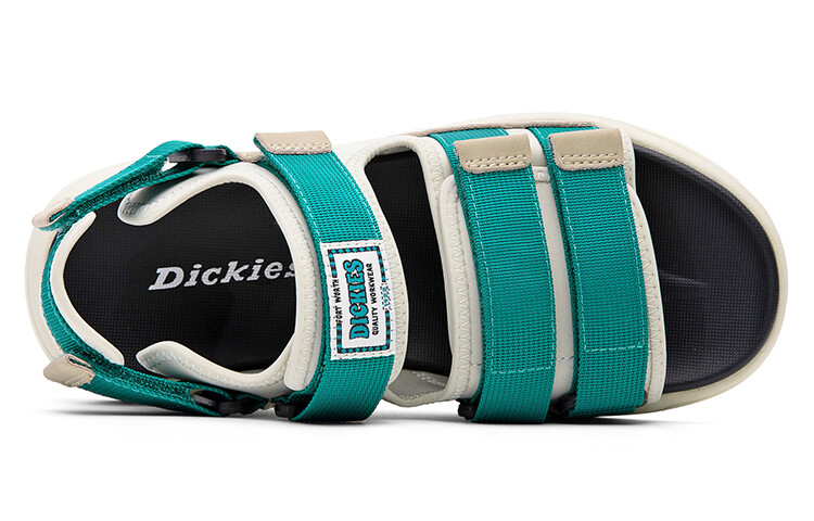Пляжные сандалии мужские бежевые/зеленые Dickies — фото 3