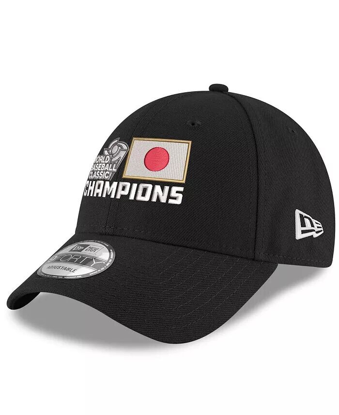 

Мужская черная бейсболка Japan Baseball 2023 World Baseball Classic Champions Locker Room Replica 9FORTY Adjustable Hat New Era