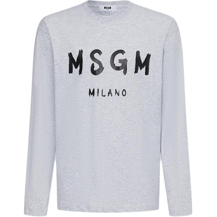 

Футболка мужская светло-серая MSGM, светло-серый