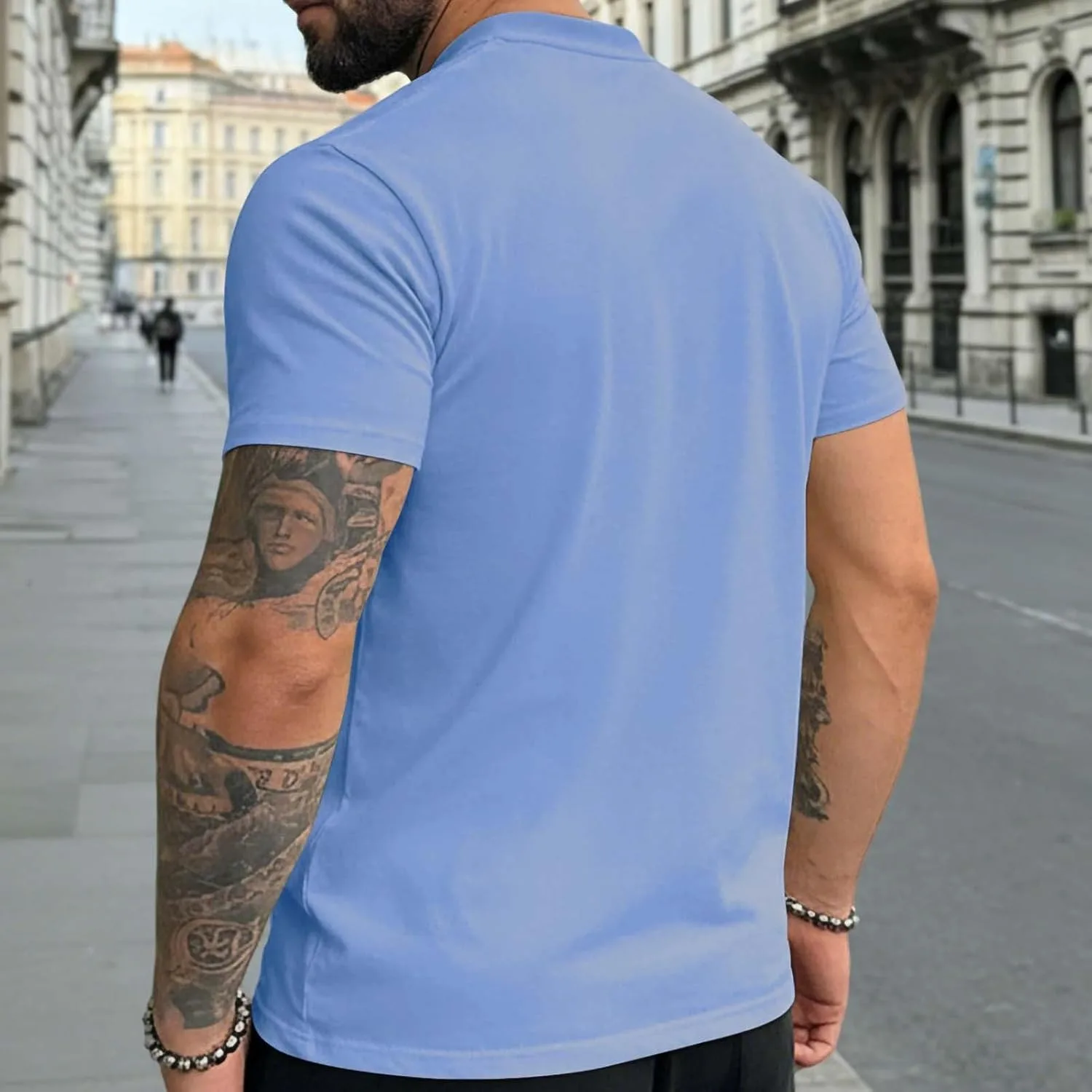 Мужская футболка с коротким рукавом и круглым вырезом Casual Quick Dry — фото 3