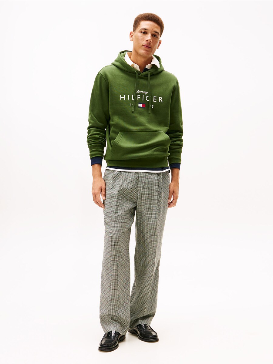 Толстовка TOMMY HILFIGER BRAND LOVE, темно-зеленый — фото 4