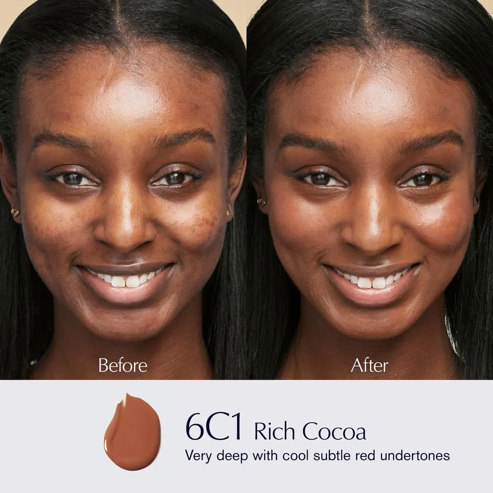 Увлажняющая тональная основа Estée Lauder Futurist Hydra Rescue с SPF 45 для 12-часового сияния, 35 мл., 6C1 Rich Cocoa - Very deep with cool subtle red undertones — фото 2