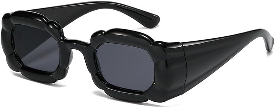 

Квадратные женские солнцезащитные очки конфетных цветов UV400, винтажные градиентные мужские солнцезащитные очки неправильной формы с широкими дужками HYYZZC, Black Gray