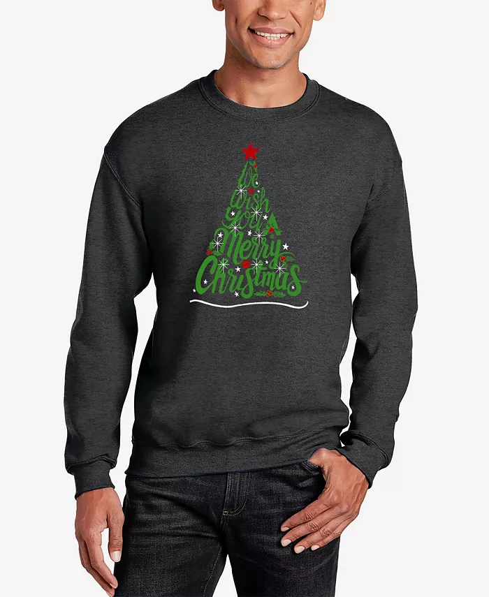

Мужской свитшот с принтом "We Wish You A Merry Christmas" LA Pop Art, серый