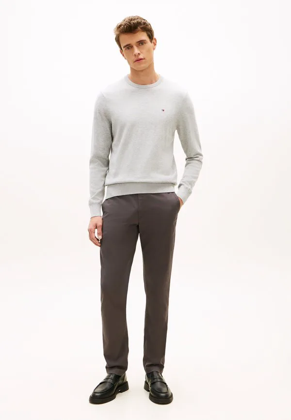 Свитер с круглым вырезом и вышивкой флага Tommy Hilfiger, Light Grey Heather — фото 2