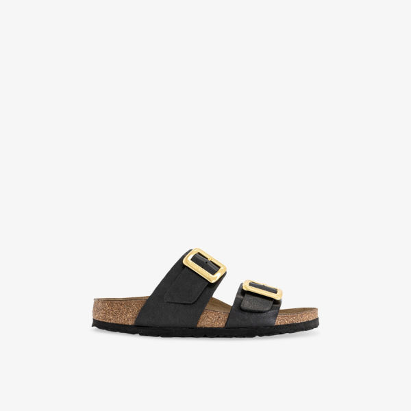 Сандалии Birkenstock Sydney на двух ремешках из кожи, черный