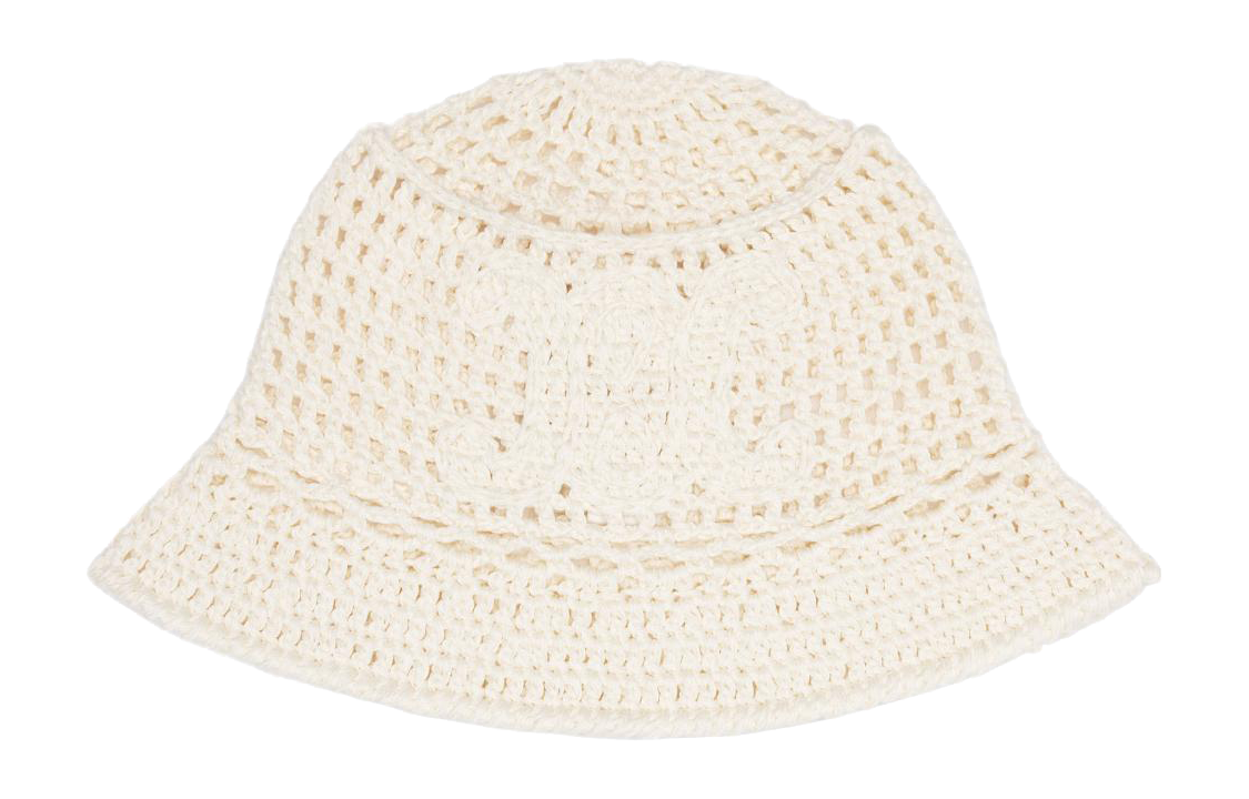 

Триумф клош-бини из хлопка крючком CELINE, бежевый