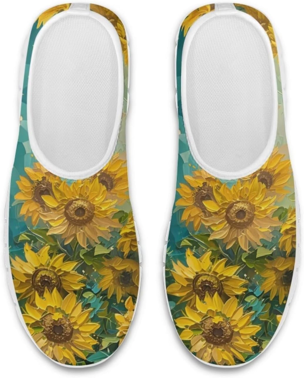

Кроссовки Chaqlin Flat Low с цветочным принтом, без шнурков, лоферы для женщин и мужчин, арт-мода, повседневные, для работы, прогулок, тенниса, Sunflower