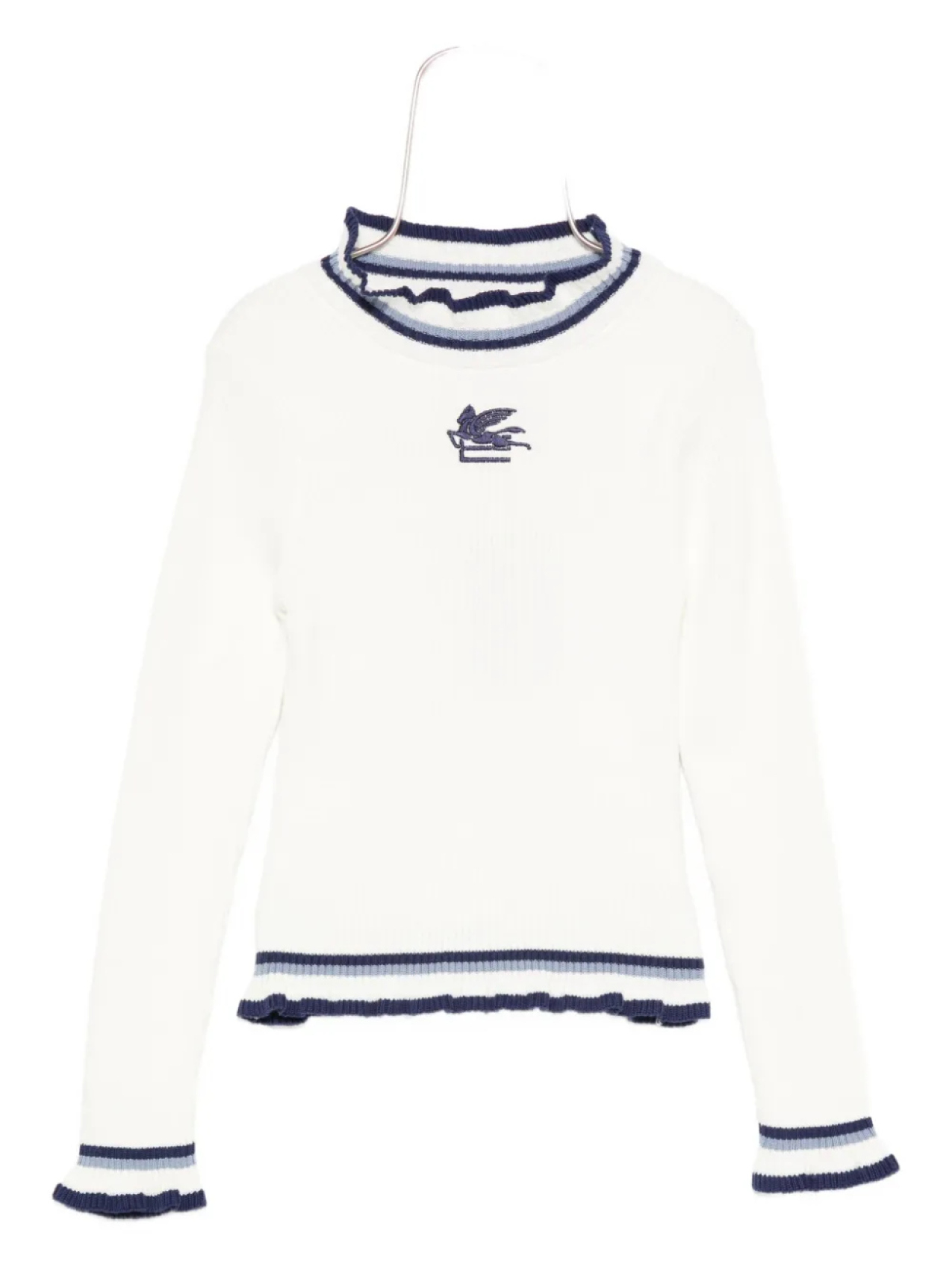 

Вышитый свитер с оборками ETRO KIDS, нейтральный