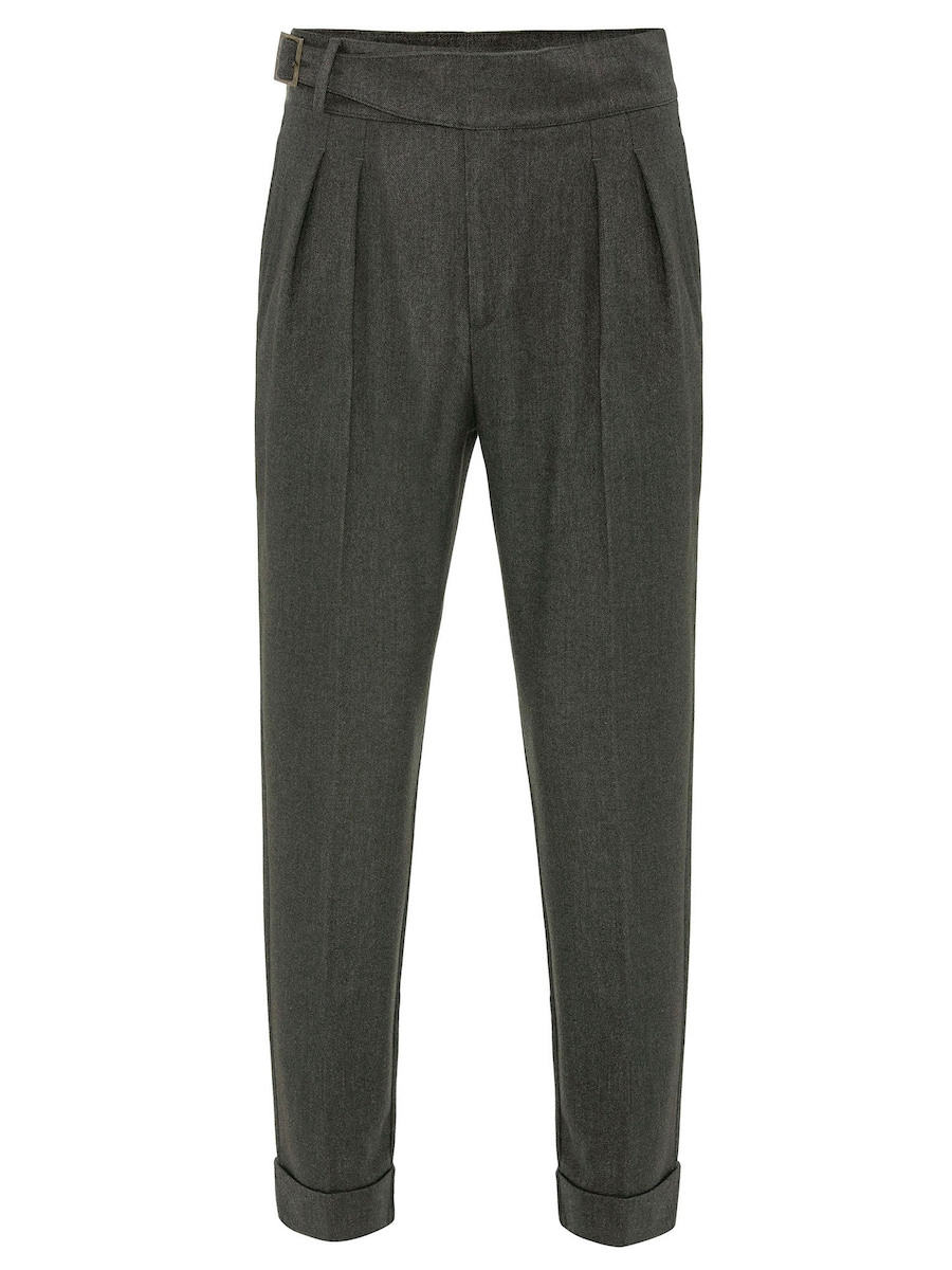 

Зауженные брюки со складками спереди Antioch, зеленый