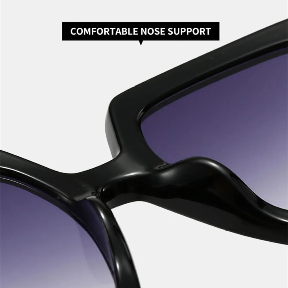 

Квадратные солнцезащитные очки для женщин, градиентная оправа, дорожные очки для мужчин и женщин, защита от УФ-излучения UV400, класса люкс generic, Black