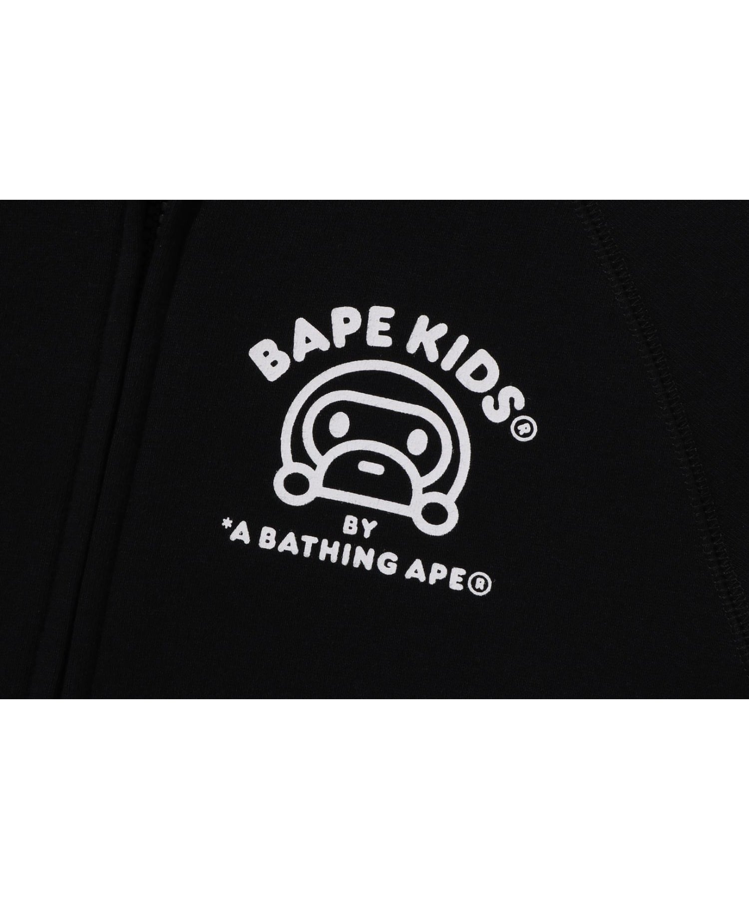 Худи на молнии Baby Milo Friends A BATHING APE, BLACK — фото 3