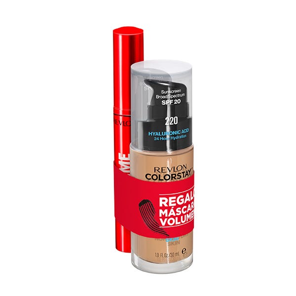 

Тональная основа и тушь REVLON Dúo Colorstay Dry Y Full Time, 220 Natural Beige
