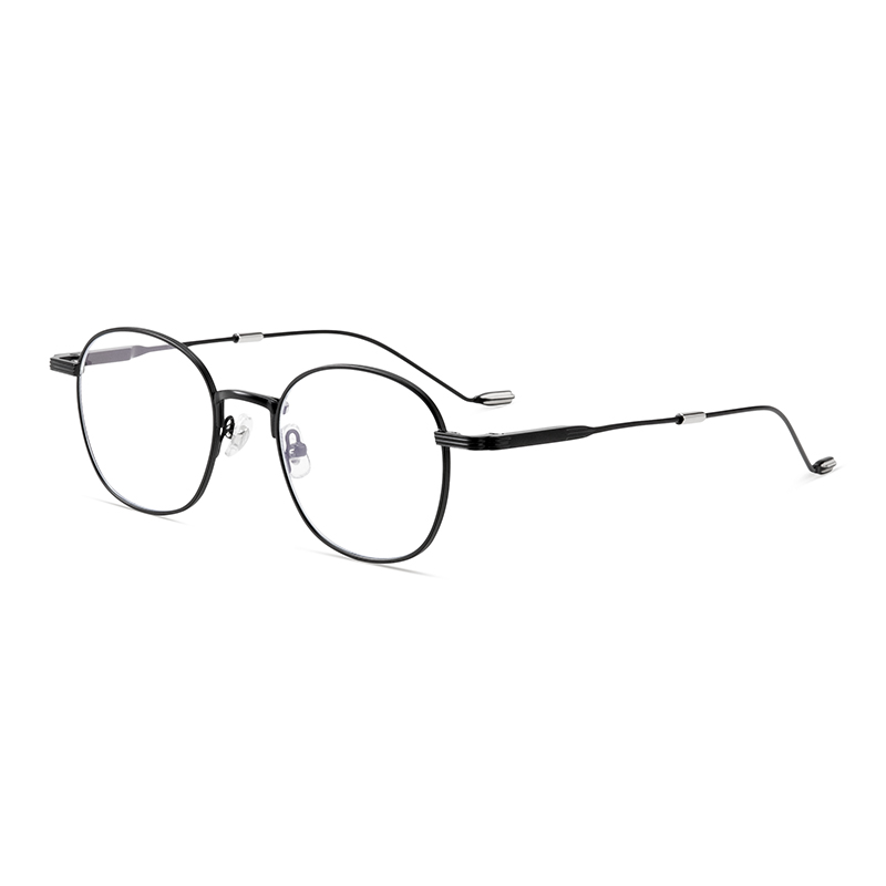 

MK MINGKU Унисекс овальные очковые оправы из сплава, Classic Black
