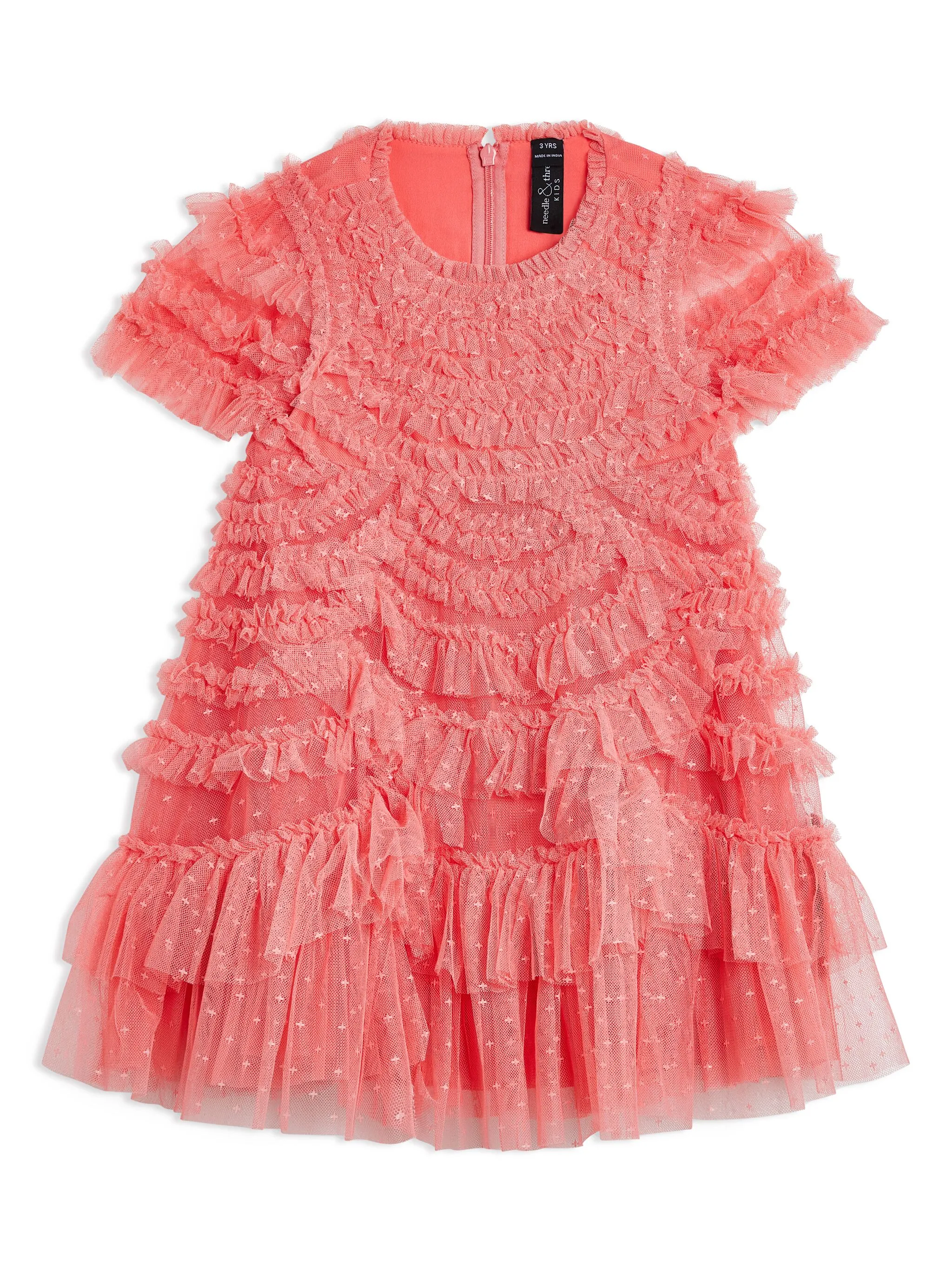 

Платье с оборками Needle & Thread Kids, розовый